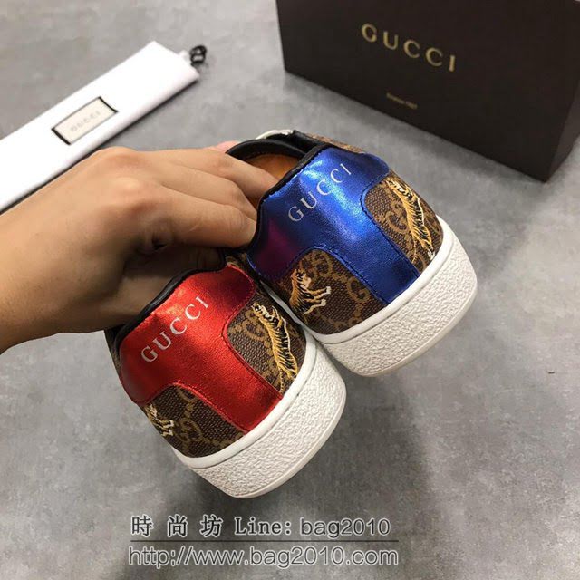 GUCCI男鞋 男士最新款休閒鞋 專櫃同步 古馳印花男休閒鞋 Gucci  hdnx1330